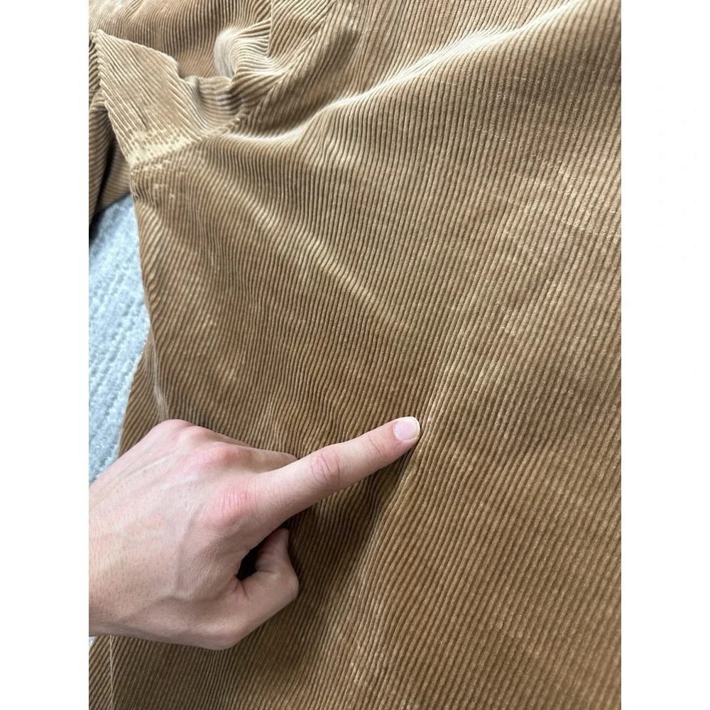 Vtg Polo Ralph Lauren Big Andrew Pants 50Bx30 Brown Corduroy Pleated Classy